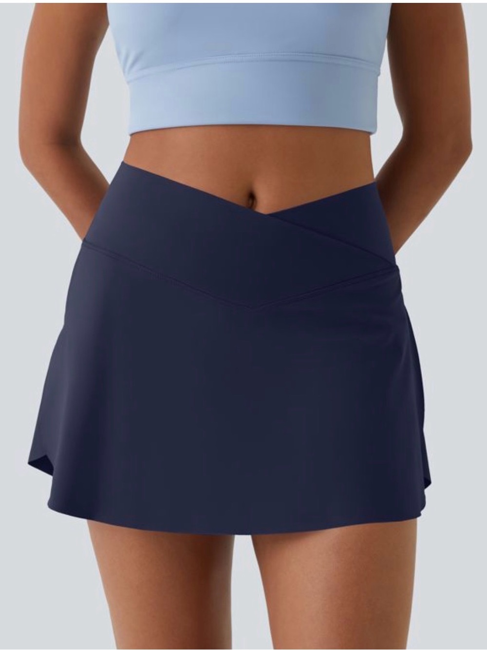 HALARA Navy V-Waist Athletic Skort